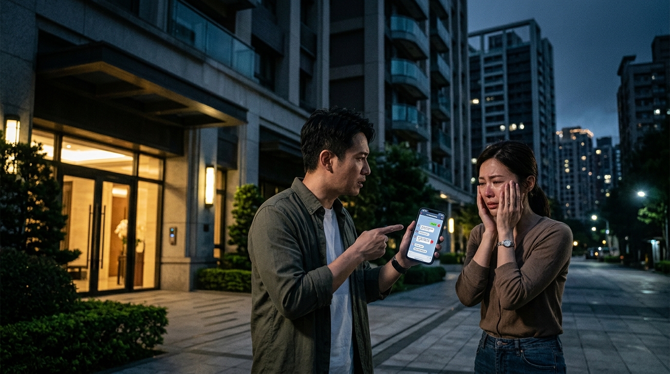 高檔社區爭執示意圖一